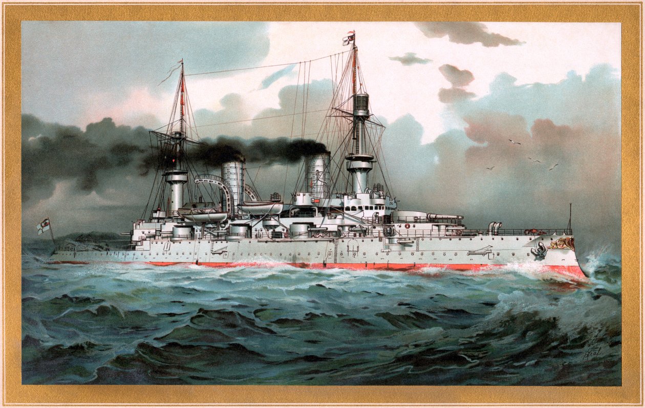ŚM Pancernik Kaiser Wilhelm II autorstwa Hugo Graf