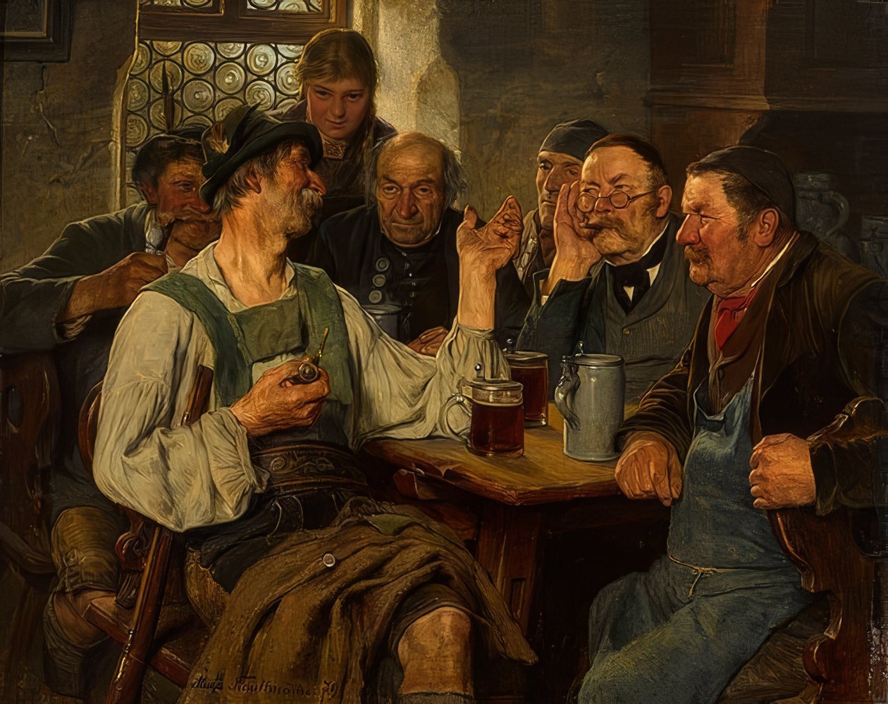 Łacina myśliwego. 1879 autorstwa Hugo Kauffmann