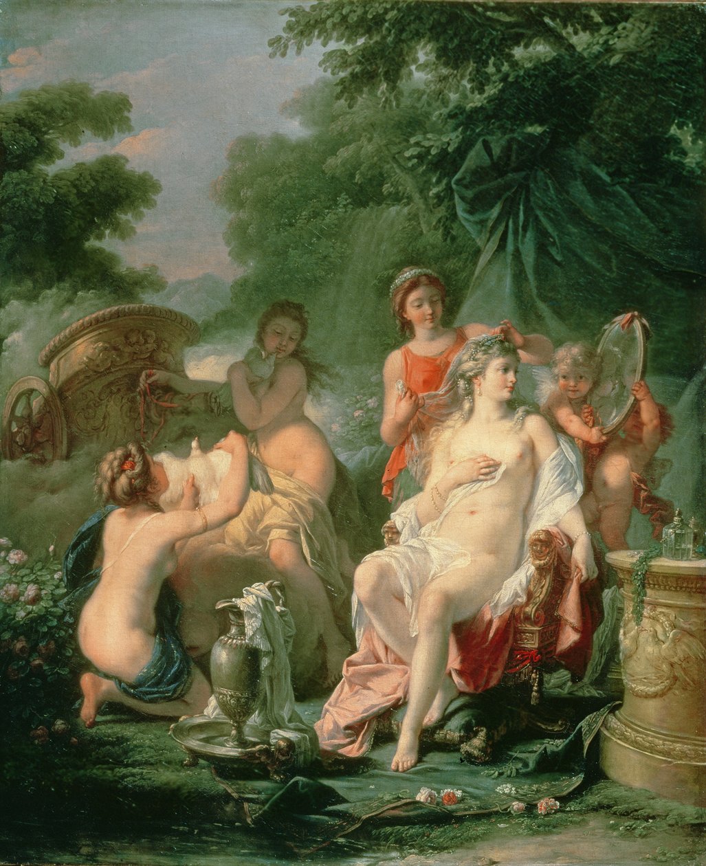 Wenus w swojej toalecie, 1760 autorstwa Hugues Taraval