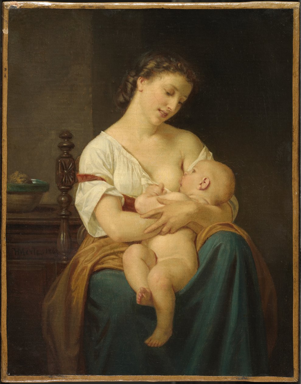 Matka i dziecko, c.1869 autorstwa Hugues Merle
