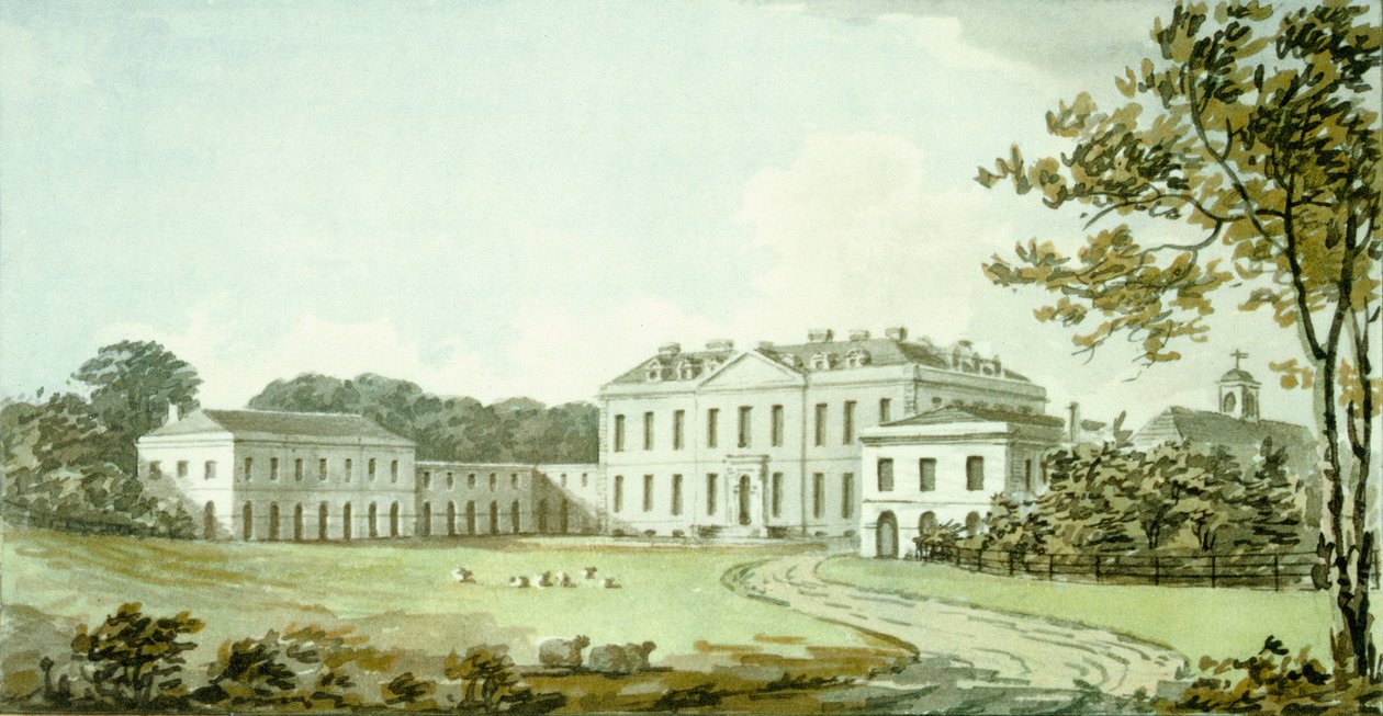 Czerwona Księga dla Sheringham Hall, ok. 1812 r. autorstwa Humphry Repton