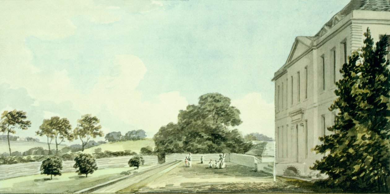 Czerwona Księga dla Sheringham Hall, ok. 1812 r. autorstwa Humphry Repton