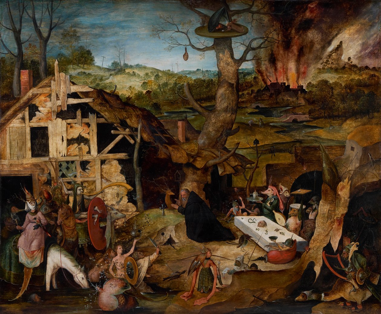 Kuszenie św. Antoniego, 1577. autorstwa Huys