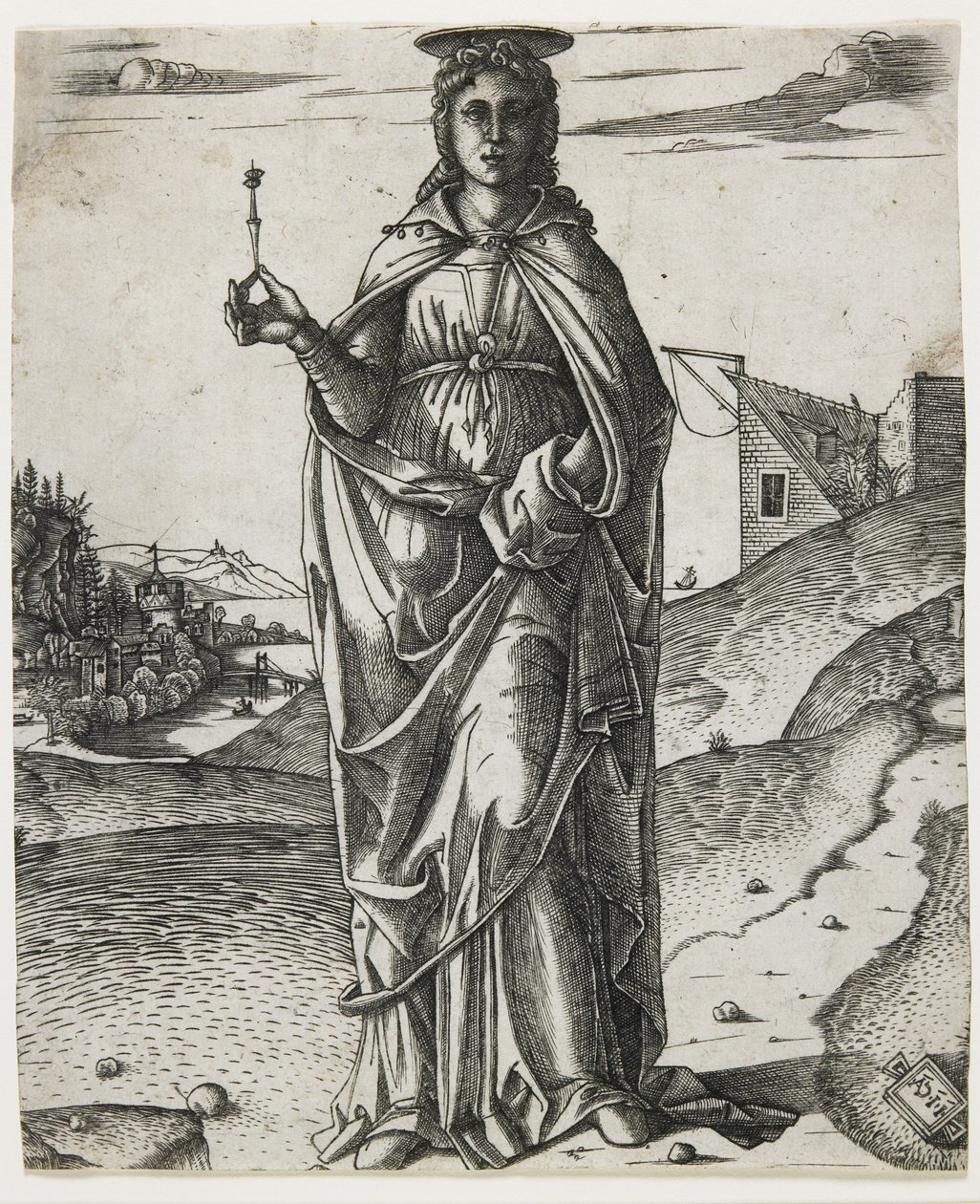 Święta Łucja, ok. 1510 r. (rycina) autorstwa I.I.C.A. Master