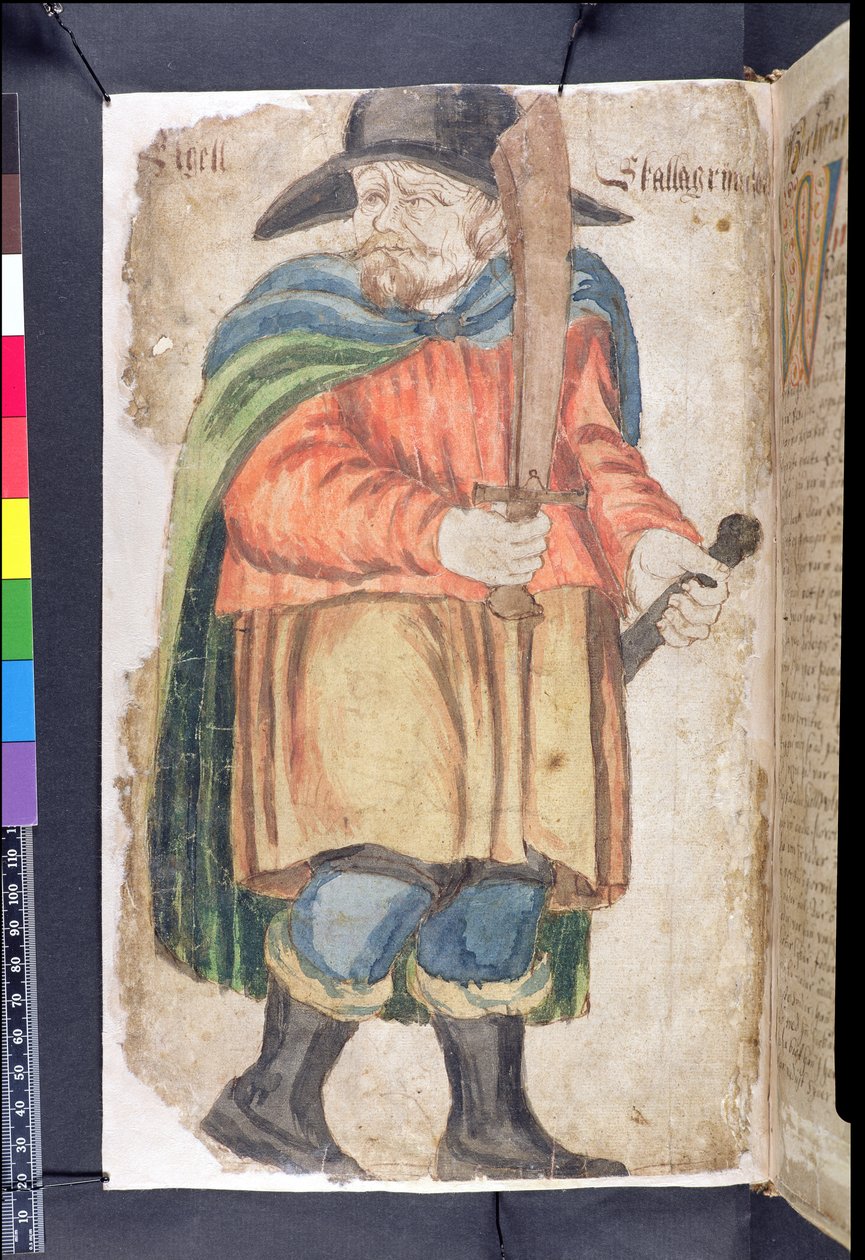 Egill Skallagrimsson (910-90) (wc na papierze) autorstwa Icelandic School