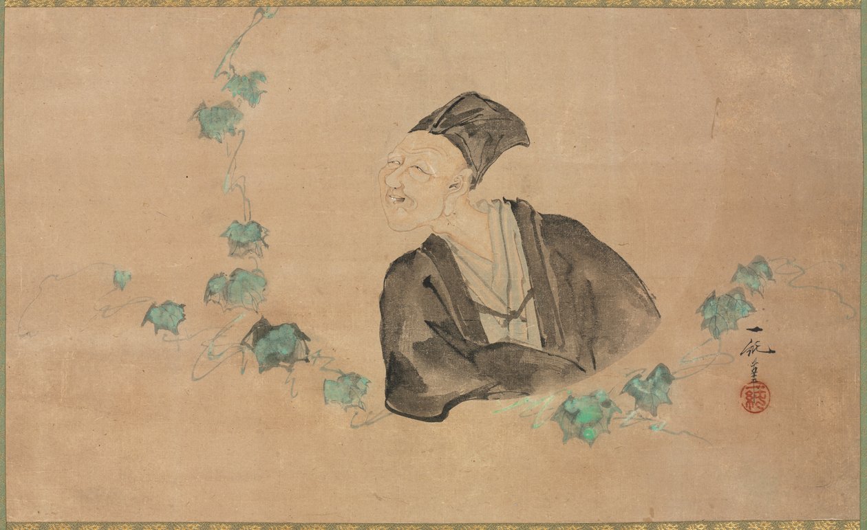 Portret Basho, XVIII wiek. autorstwa Ichijun