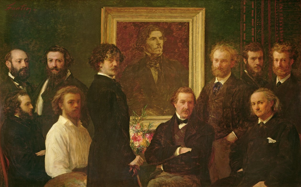 Hołd dla Delacroix autorstwa Ignace Henri Jean Fantin Latour
