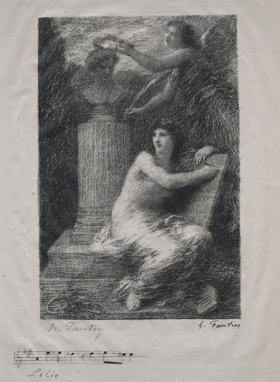 Do Berlioza. autorstwa Ignace Henri Jean Fantin Latour