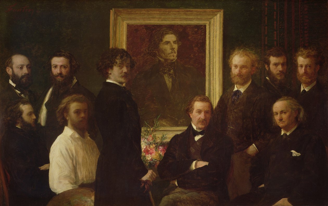 Hołd dla Delacroix autorstwa Ignace Henri Jean Fantin Latour