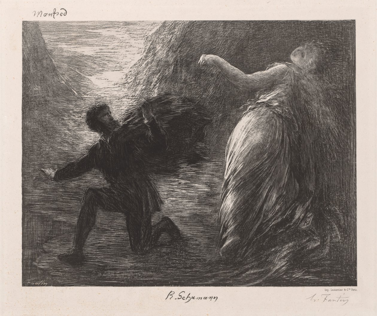 Manfred i Astarté, 1879. autorstwa Ignace Henri Jean Fantin Latour