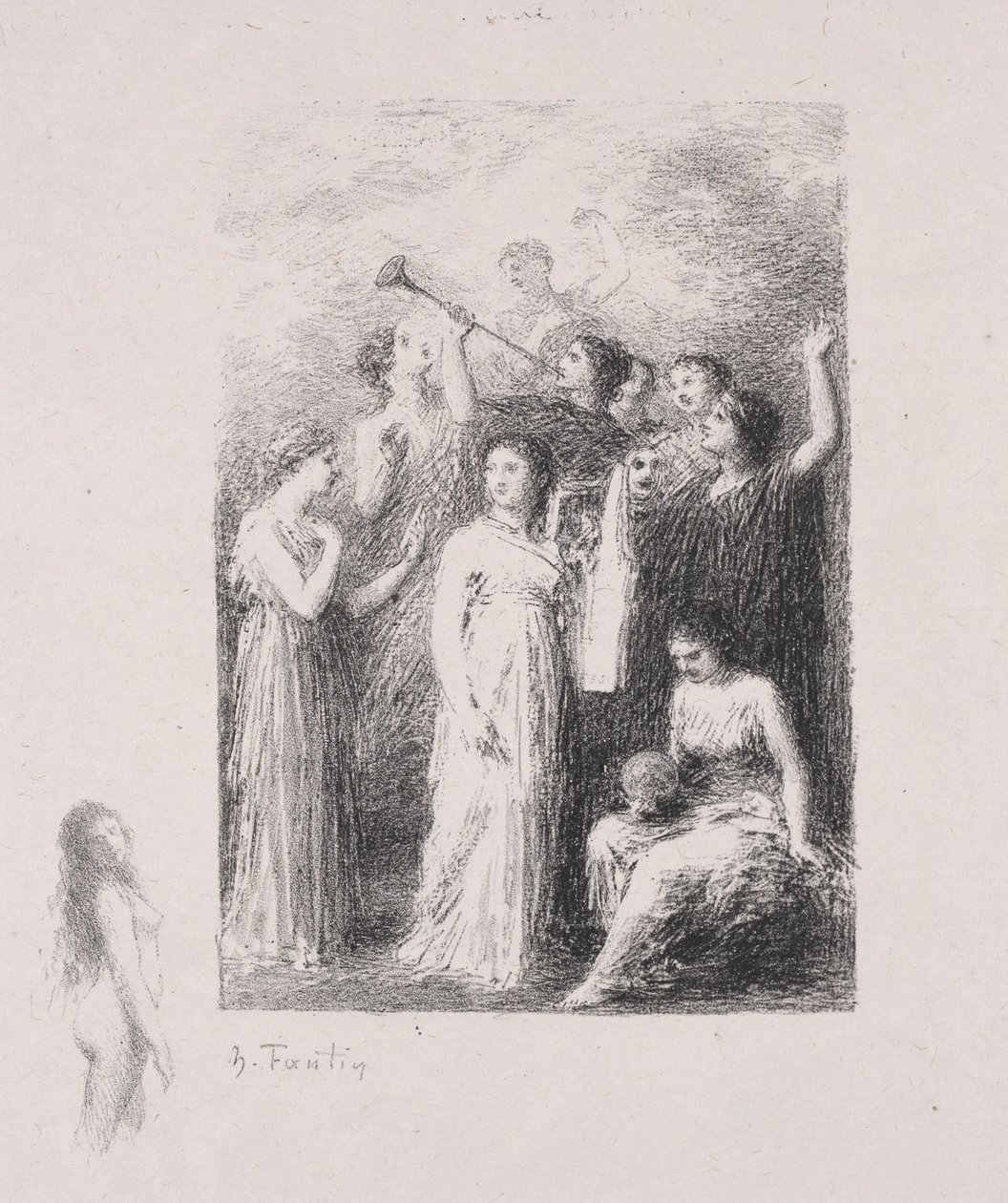 Ślepy. autorstwa Ignace Henri Jean Fantin Latour