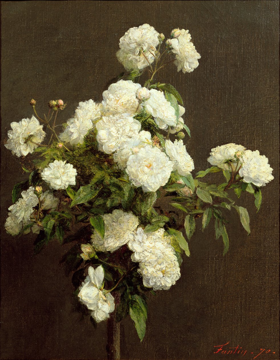 Białe Róże, 1870 autorstwa Ignace Henri Jean Fantin Latour