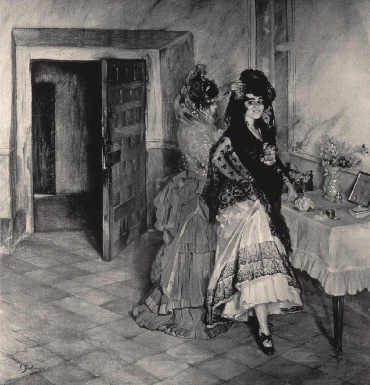 Przygotowania do Corridy, 1903 autorstwa Ignacio Zuloaga y Zabaleta