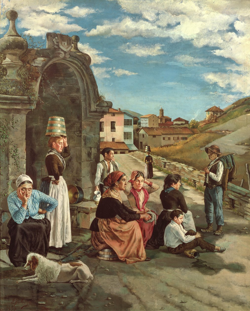 Wiosna w Eibarze, 1888 r. autorstwa Ignacio Zuloaga y Zabaleta