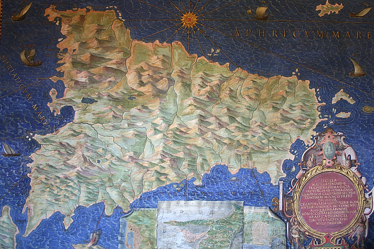 Mapa Sycylii autorstwa Ignazio Danti