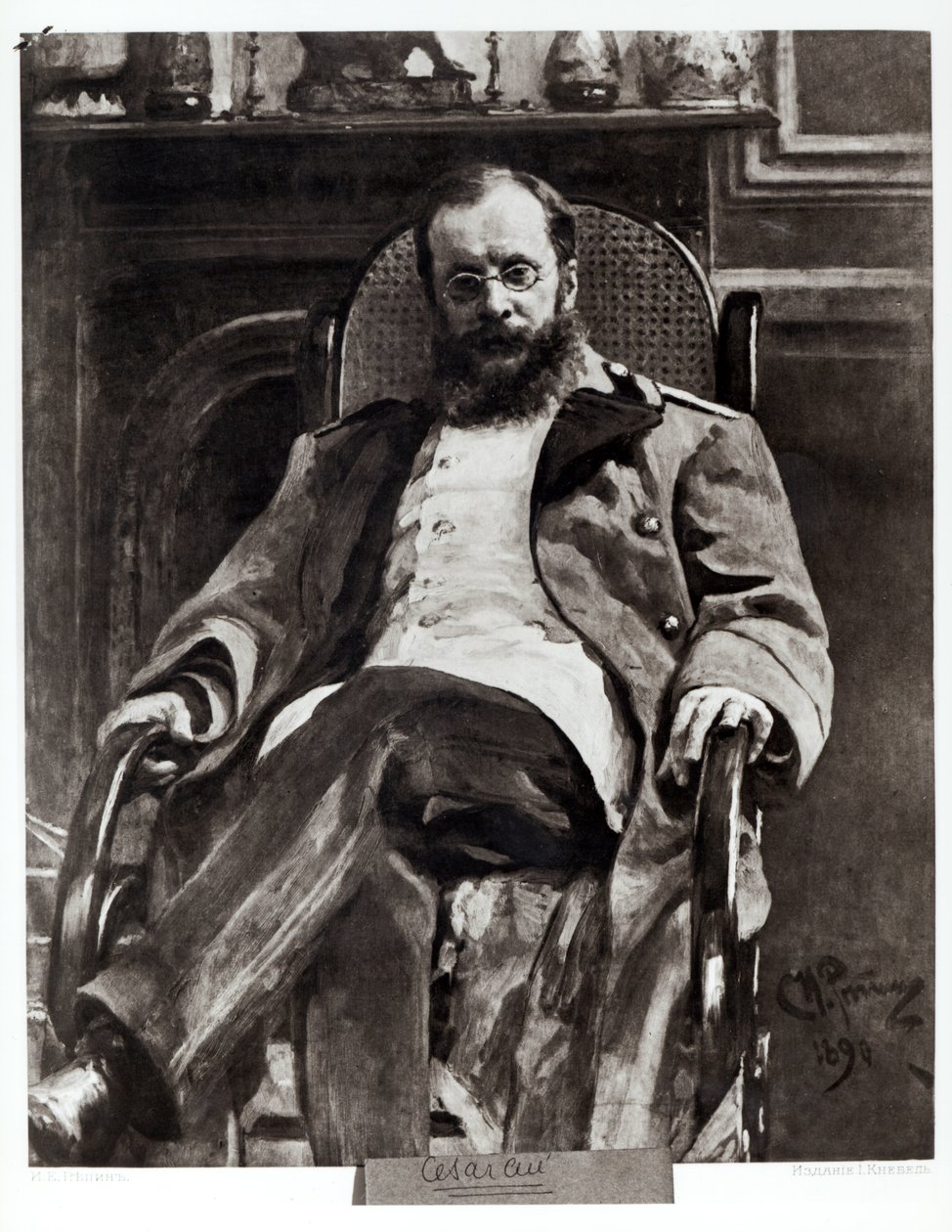 Portret Cesara Cui (1835-1918) 1890 autorstwa Ilya Efimovich Repin