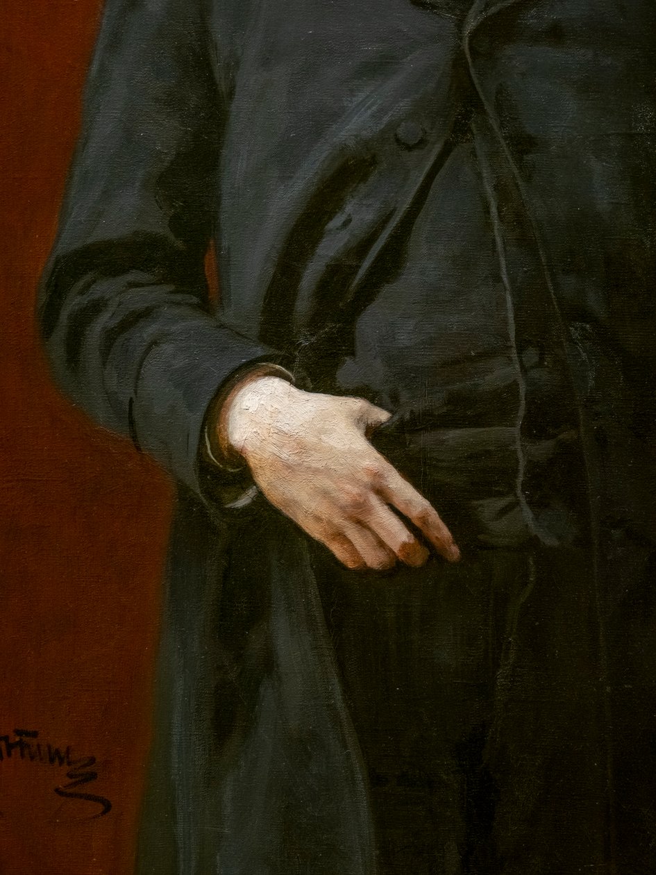 ALEXANDER GLAZUNOV (szczegół) autorstwa Ilya Efimovich Repin