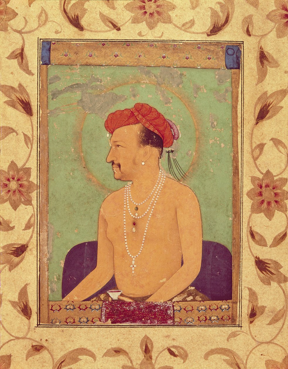 Cesarz Jahangir (1569-1627) autorstwa Indian School