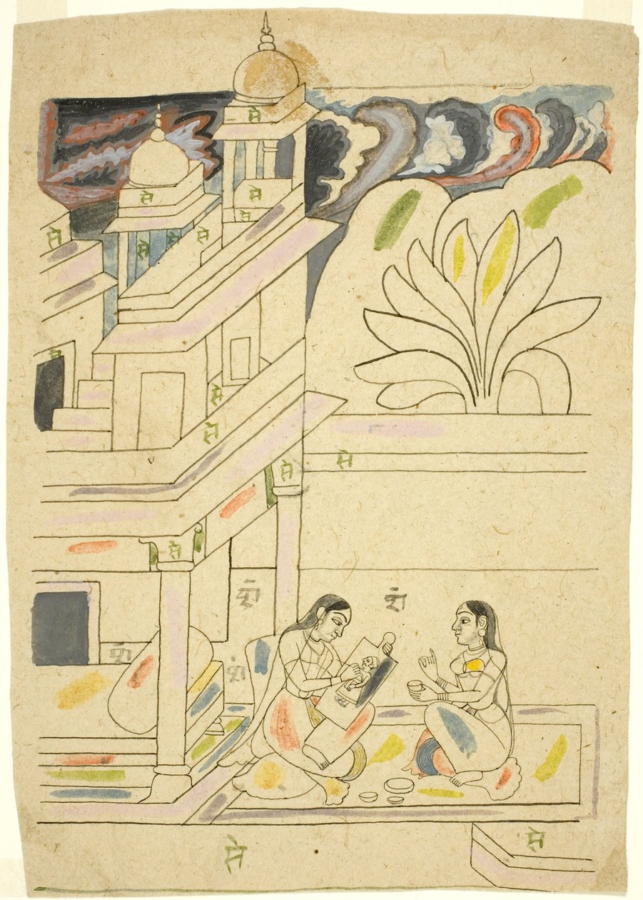 Dhanasri Ragini, XVIII wiek autorstwa Indian School