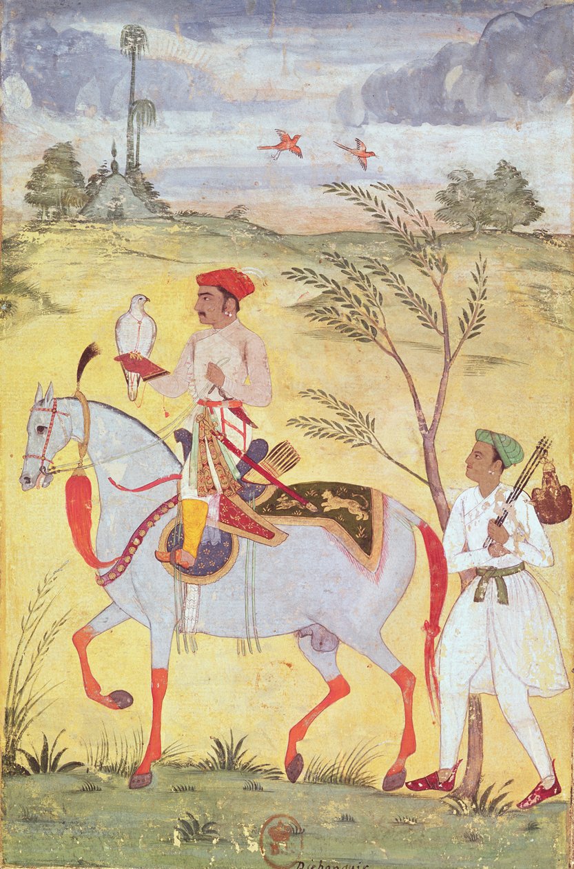 Cesarz Jahangir (1569-1627) autorstwa Indian School