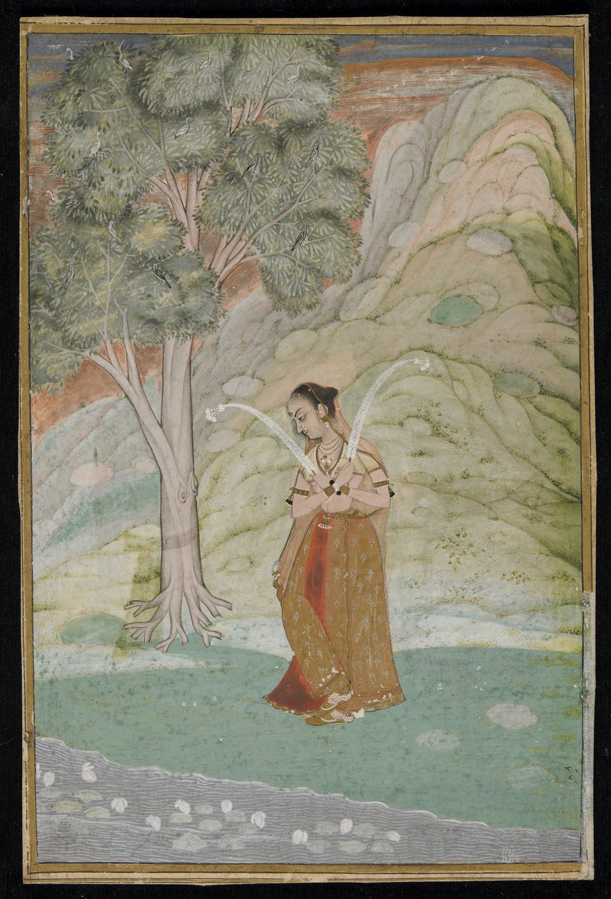 Gauri Ragini, folio rękopisu, koniec XVIII w. autorstwa Indian School