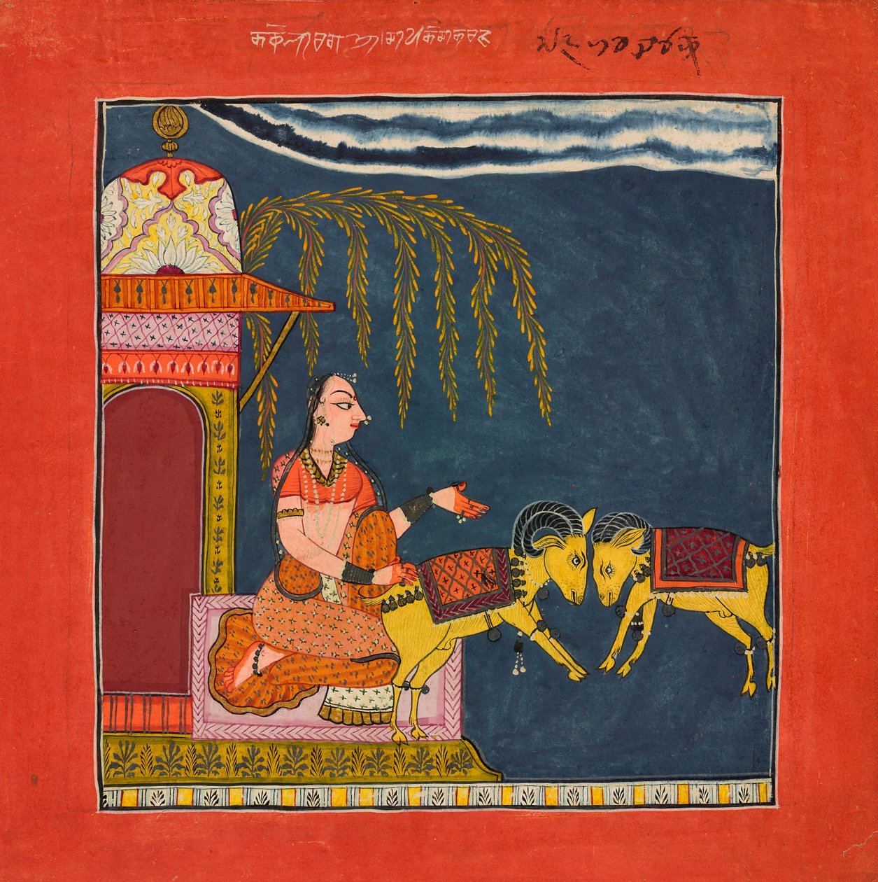 Kachheli Ragini, Z Ragamali, S.1700 autorstwa Indian School