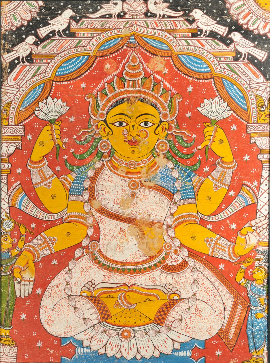 Lakszmi (malarstwo ścienne) autorstwa Indian School