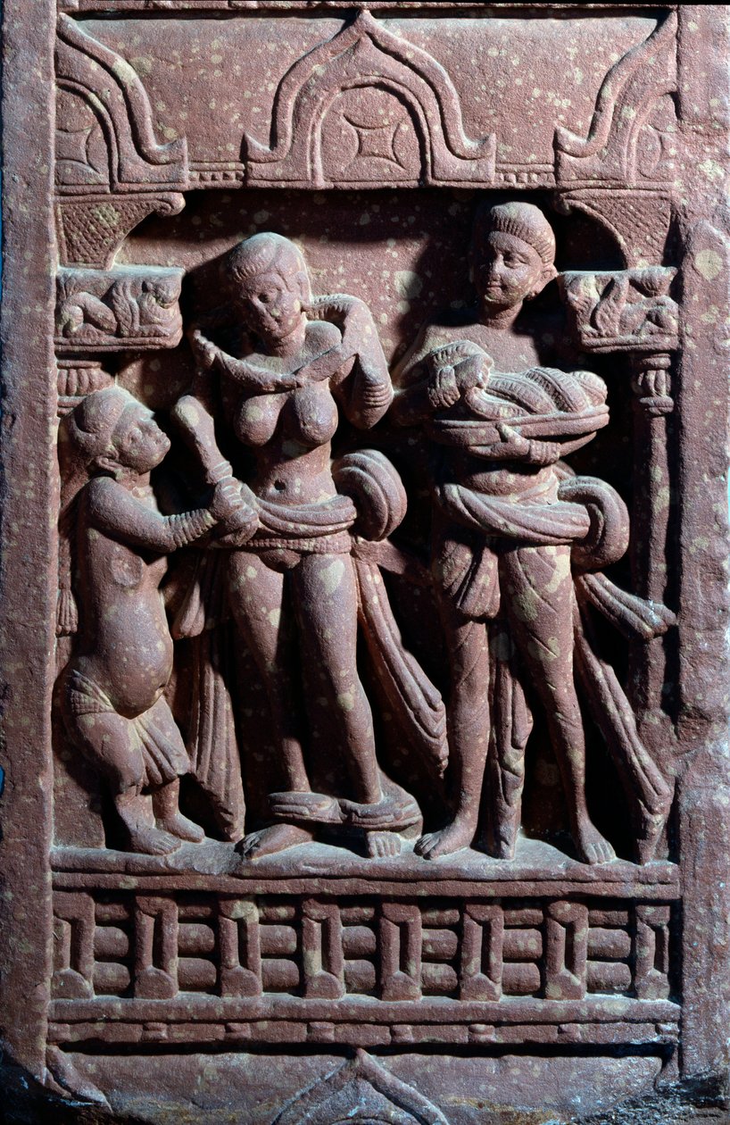 Toaleta Sundari (rzeźba z piaskowca) autorstwa Indian School