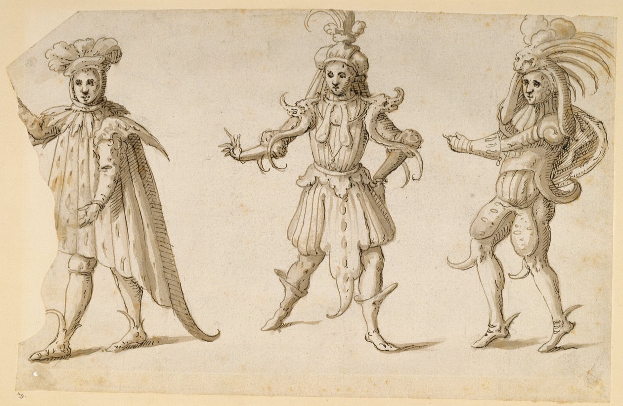 Trzy dni, c1611 (pióro i atrament na papierze) autorstwa Inigo Jones