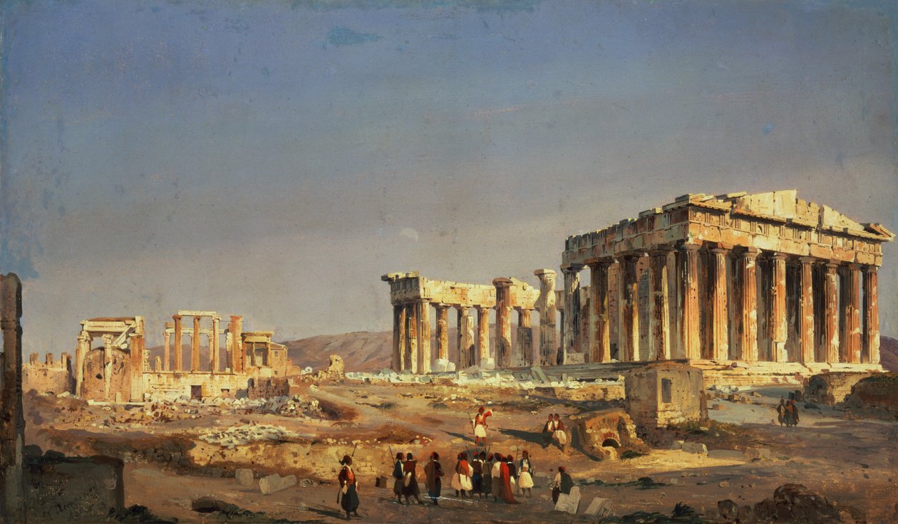 Partenon, 1863 r. autorstwa Ippolito Caffi