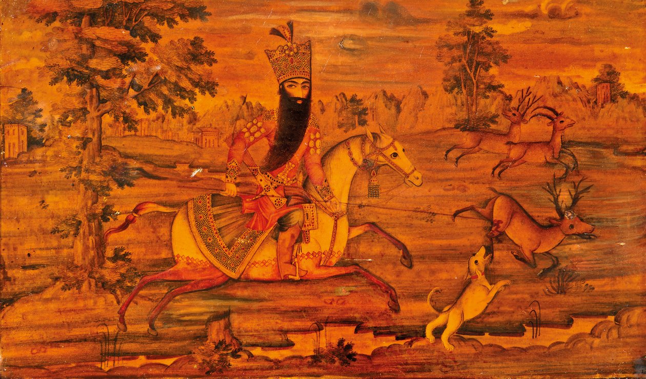 Szczegół trumny Qajar autorstwa Iranian School