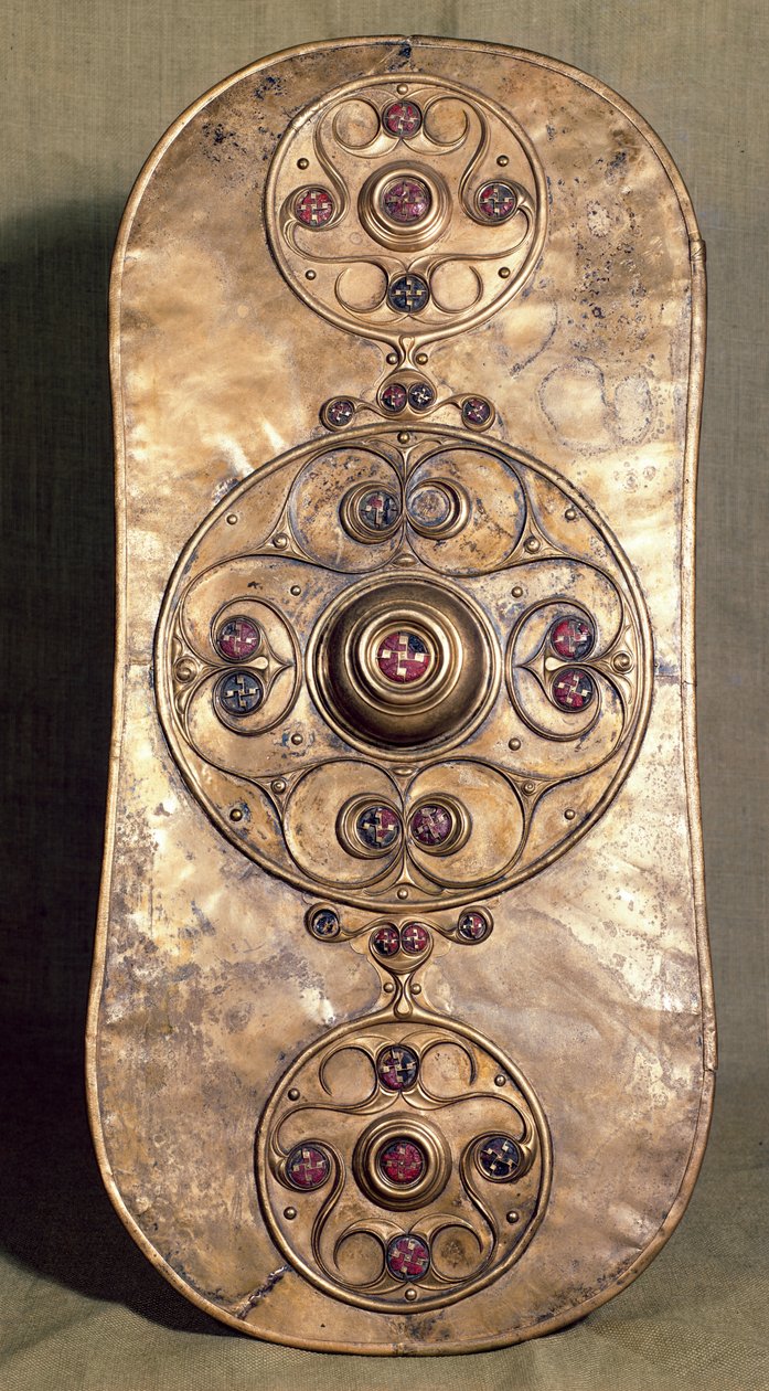 The Battersea Shield, ok. 350-50 p.n.e. (brąz z czerwonym szkłem) autorstwa Iron Age