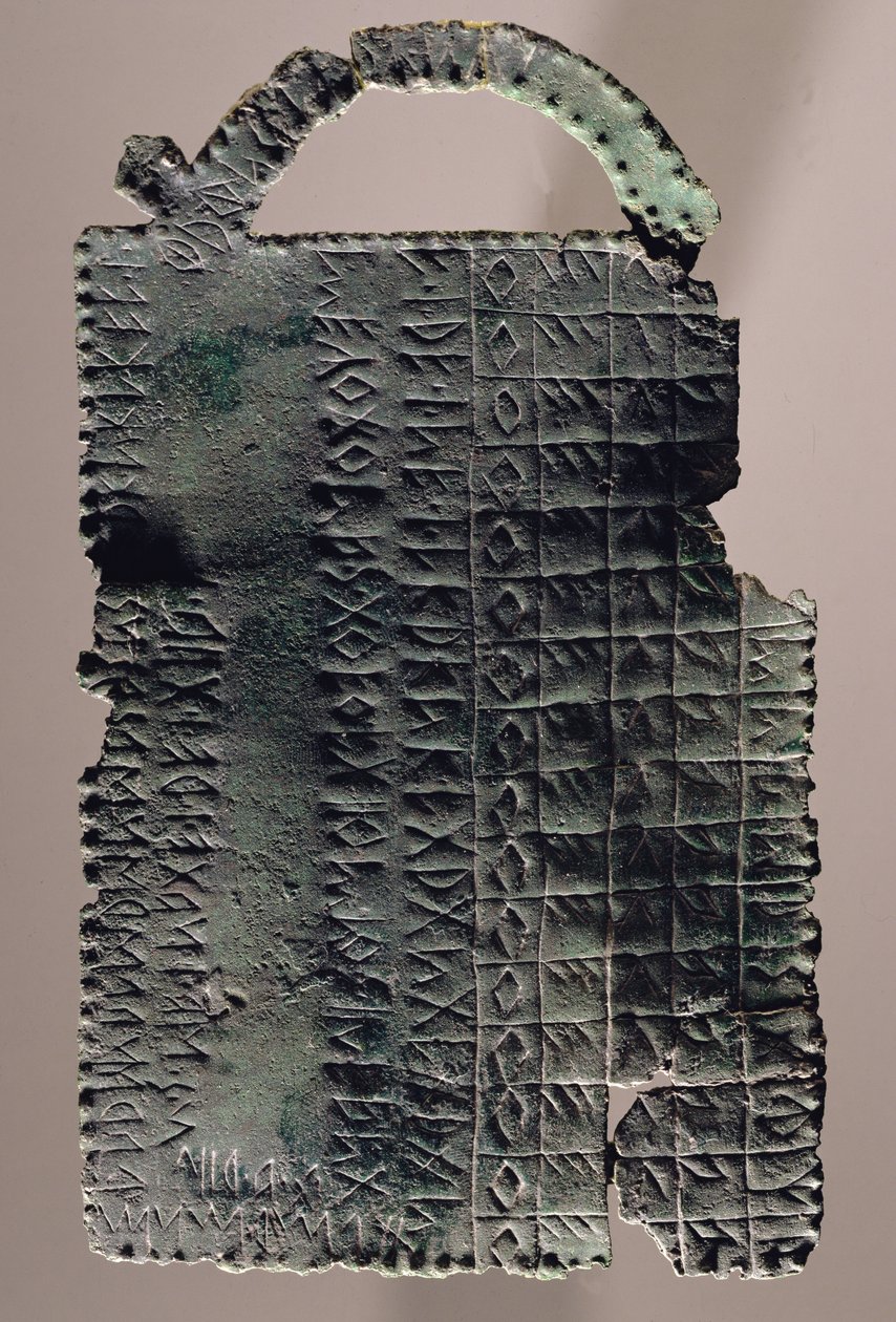 Tablica z napisem w alfabecie paleo-weneckim (brąz) autorstwa Iron Age