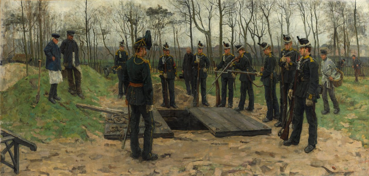 Pogrzeb wojskowy autorstwa Isaac  Israëls
