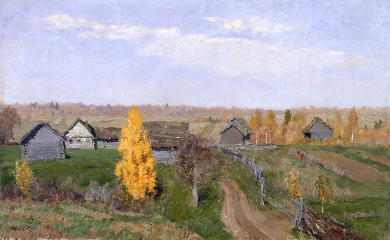 Złota jesień. Slobodka autorstwa Isaak Ilyich Levitan