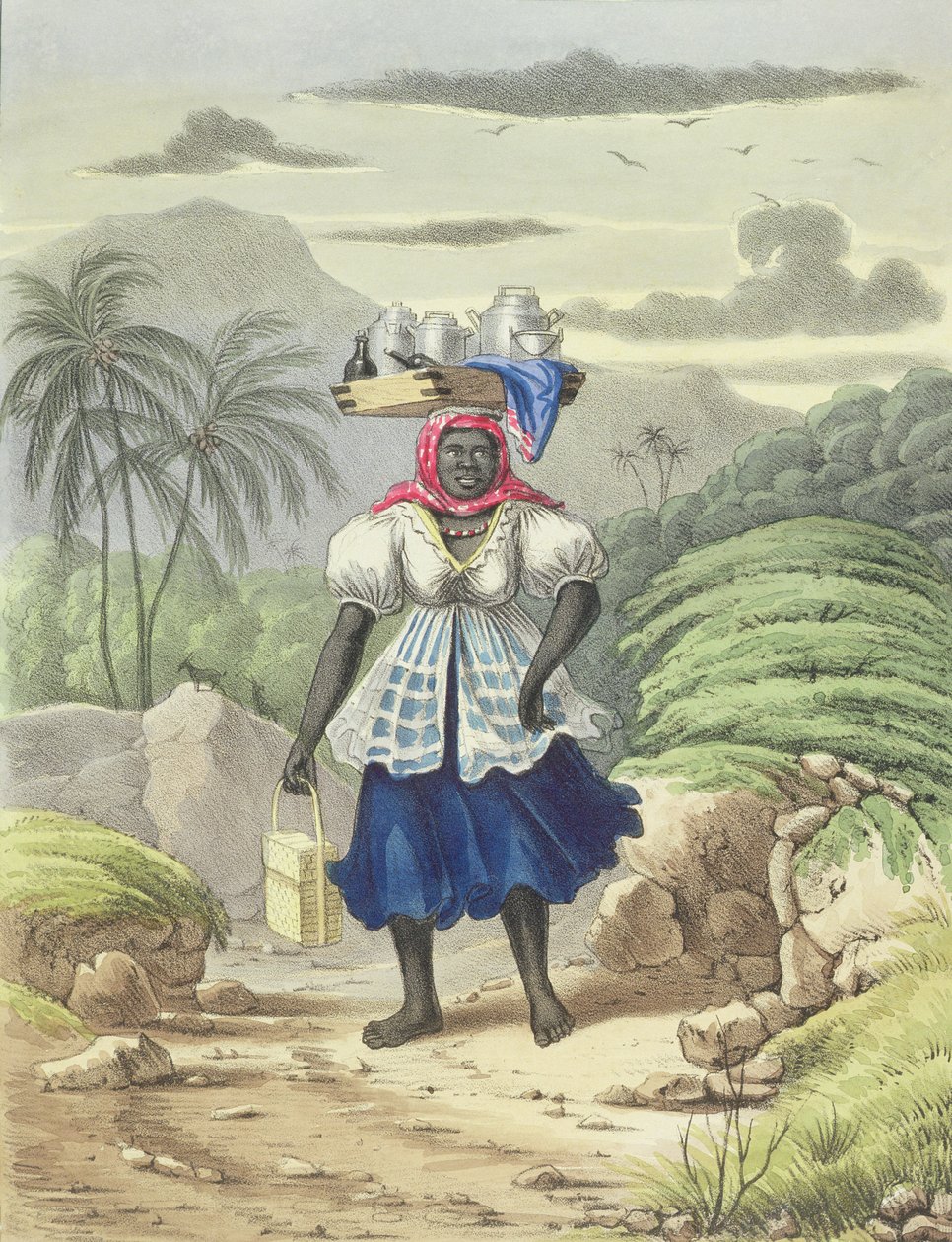 Mleczarka, tablica 10 ze „Szkiców charakteru...”, 1838 autorstwa Isaac Mendes Belisario