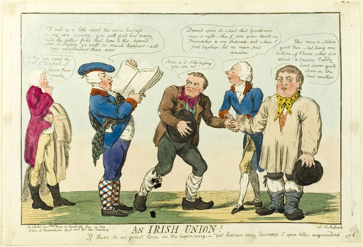 Unia Irlandzka! autorstwa Isaac Cruikshank