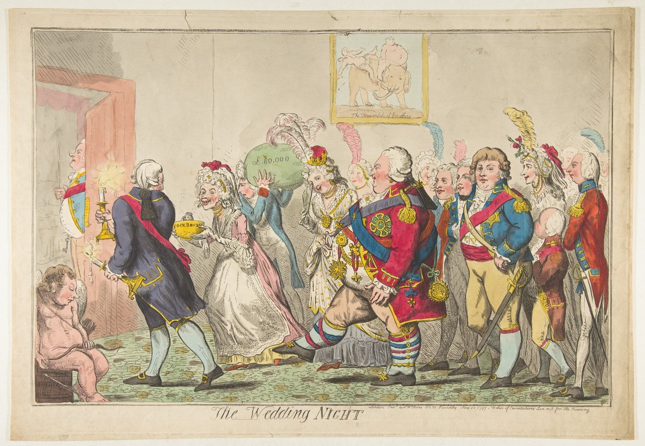 Noc poślubna, 20 maja 1797 r. autorstwa Isaac Cruikshank