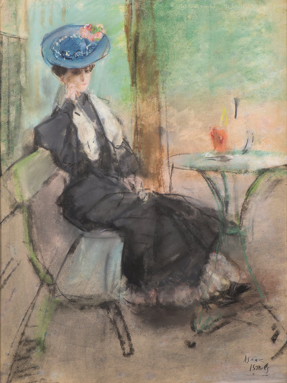 W paryskiej kawiarni (pastel) autorstwa Isaac Israels