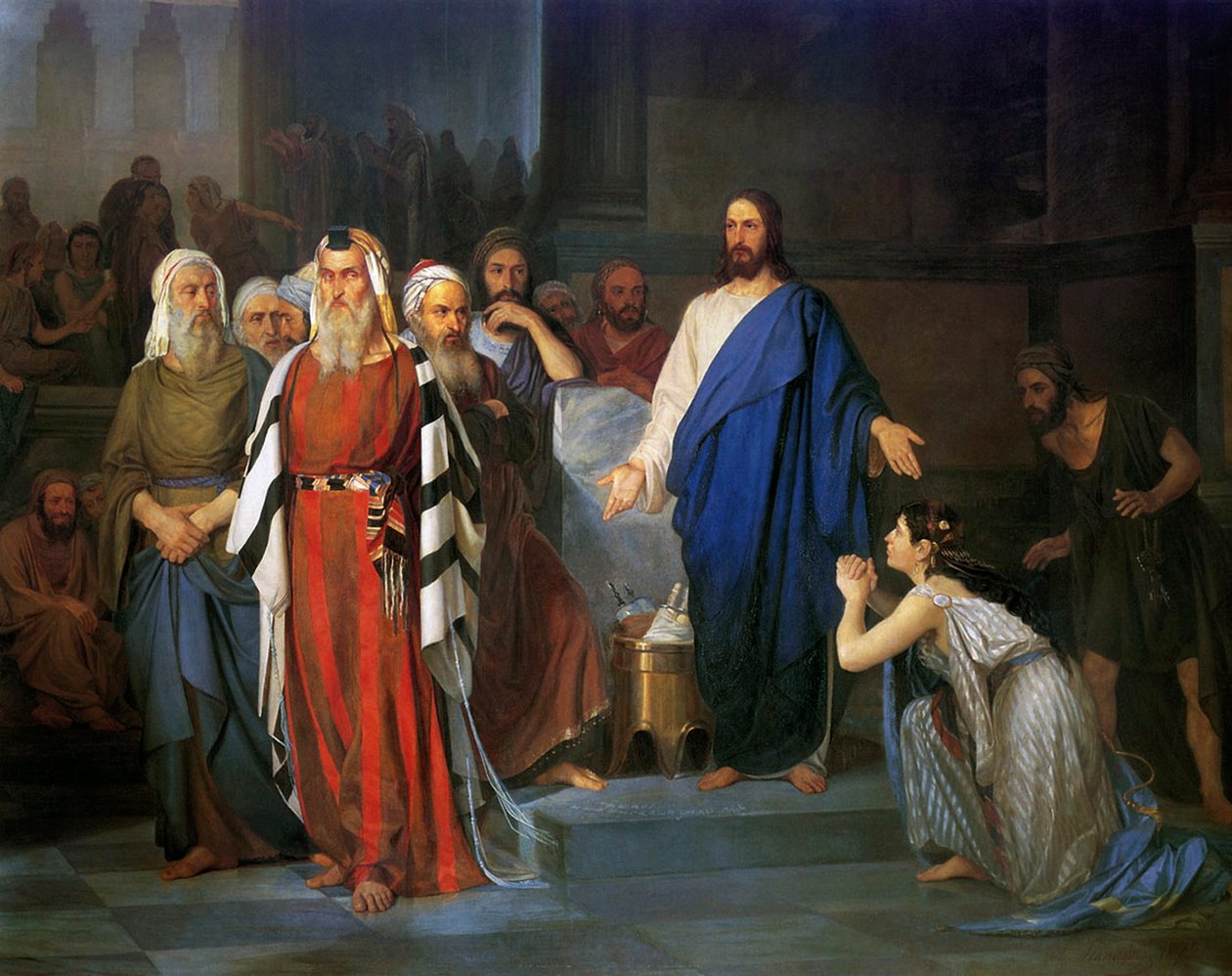 Chrystus i grzesznik”, 1879. autorstwa Isaac Lvovich Asknazy
