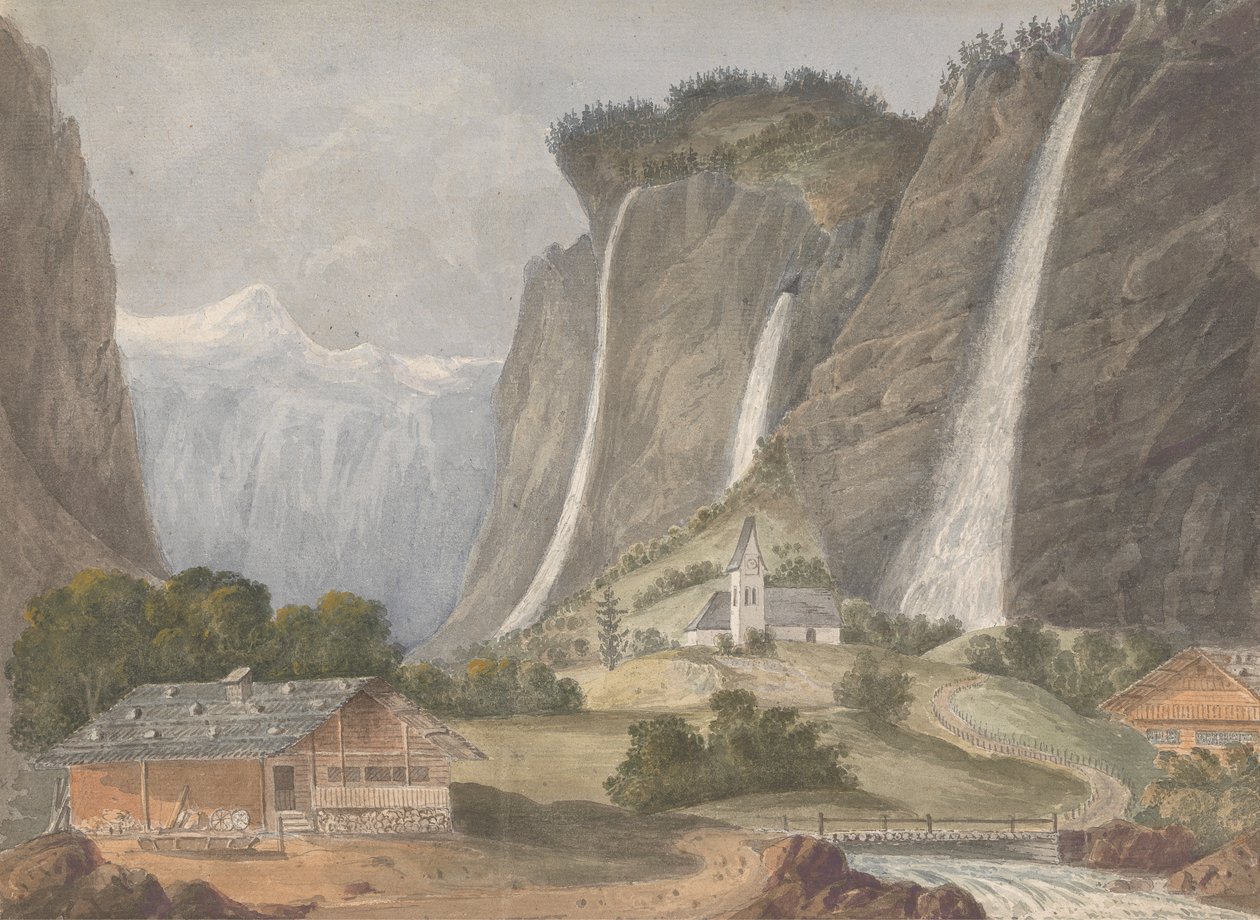 Staubbach, Lauterbrunnen (Szwajcaria) autorstwa Isaac Weld