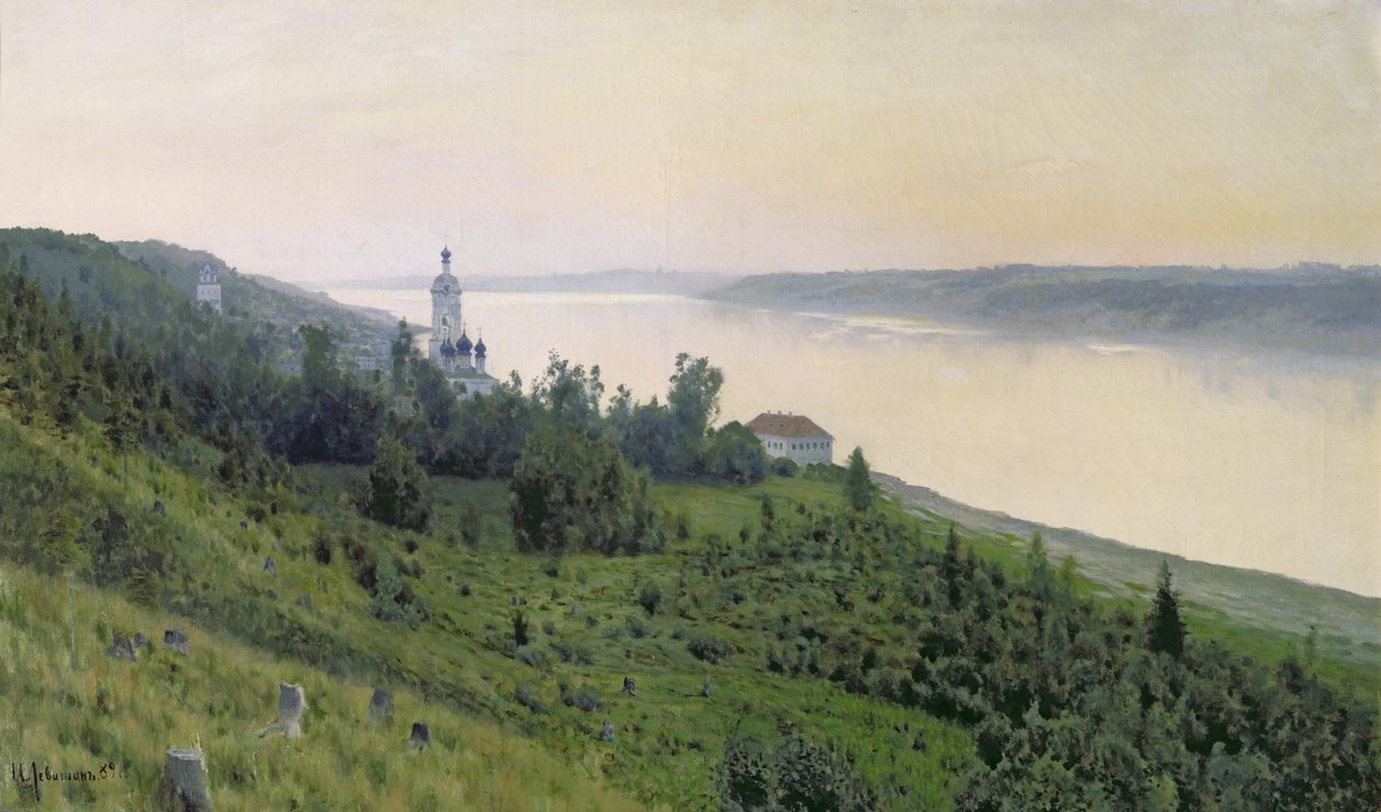Zimny krajobraz, 1889 autorstwa Isaak Ilyich Levitan