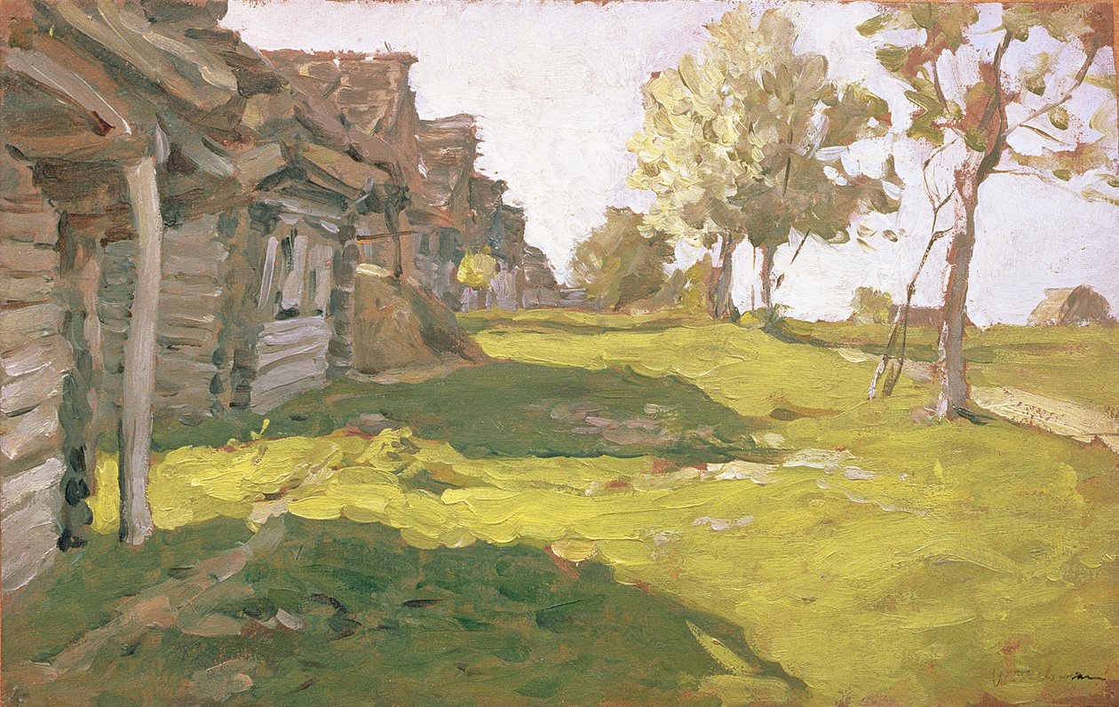 Słoneczny dzień. Mała wioska, 1898 autorstwa Isaak Ilyich Levitan