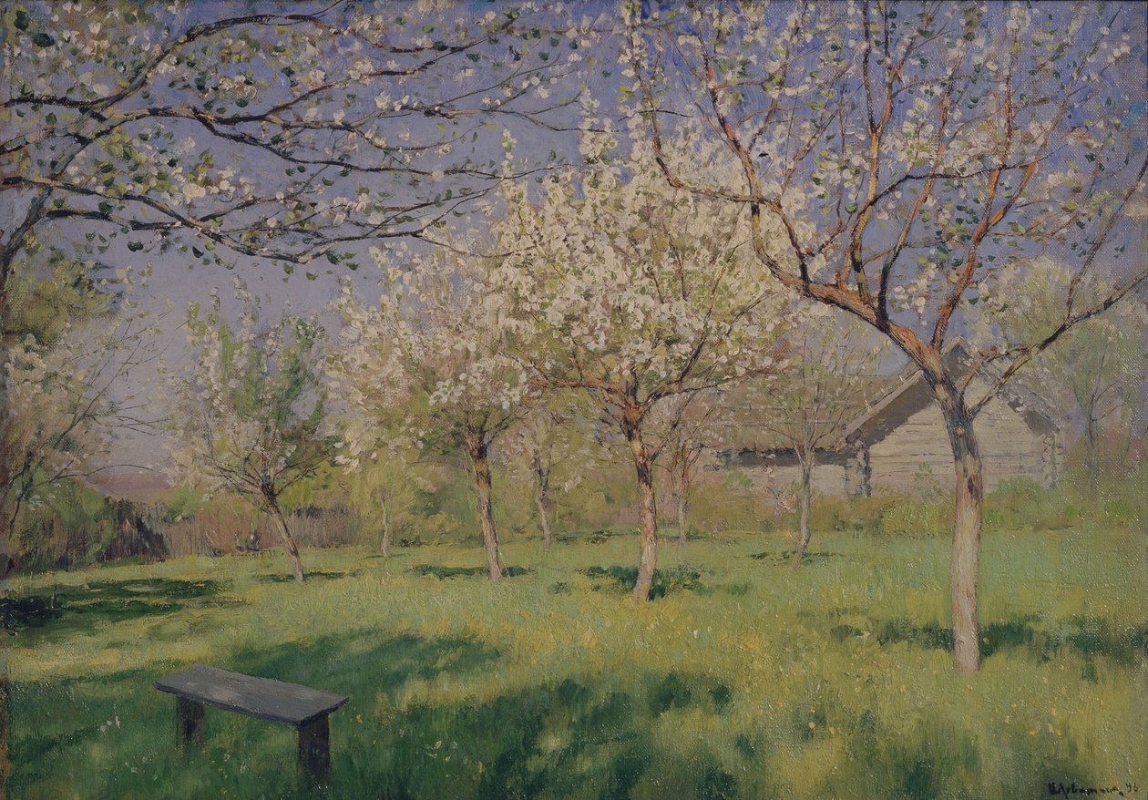 Kwitnienie jabłoni, ok. 1895 autorstwa Isaak Ilyich Levitan
