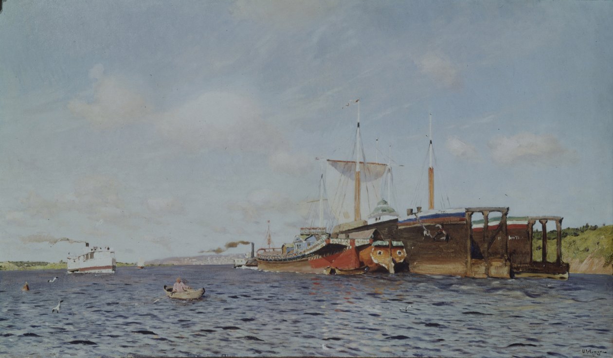 Świeży wiatr. Wołga, 1895 autorstwa Isaak Ilyich Levitan