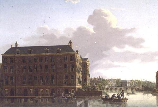 Widok na Amsterdam, 1779 r. autorstwa Isaac Ouwater