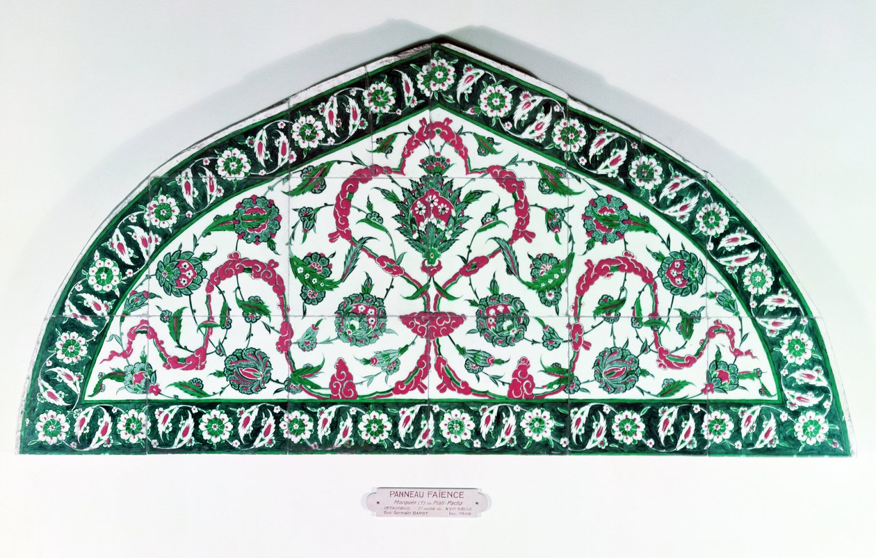 Nadproże kaflowe, ze Stambułu, Turcja (fajans) autorstwa Islamic School