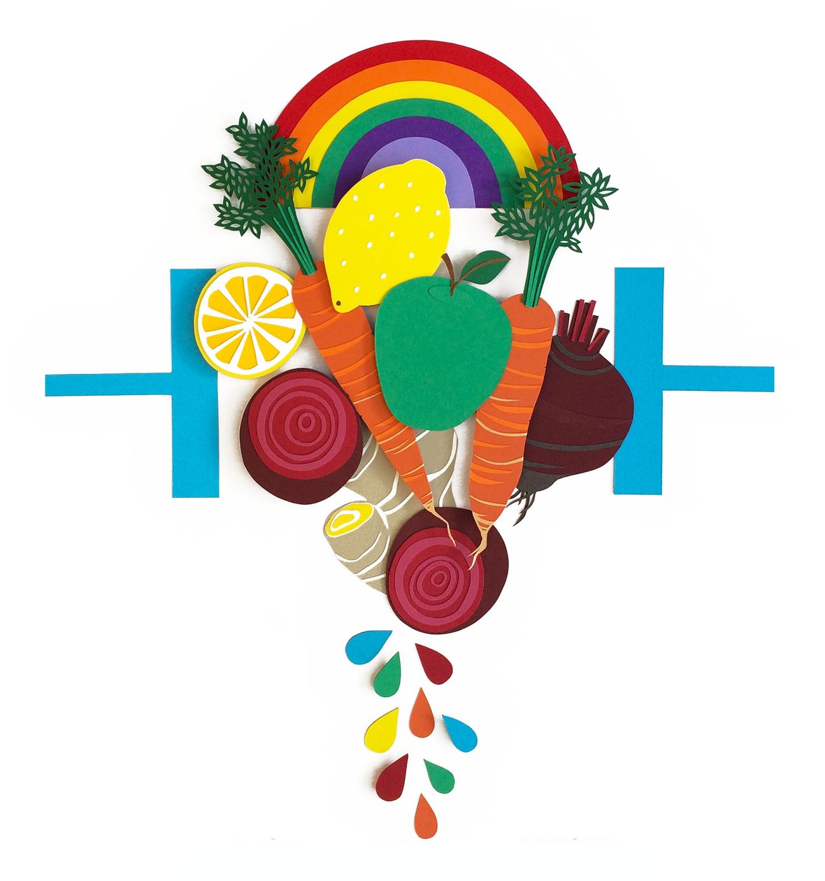 Eat the Rainbow, 2016, papier autorstwa Isobel Barber