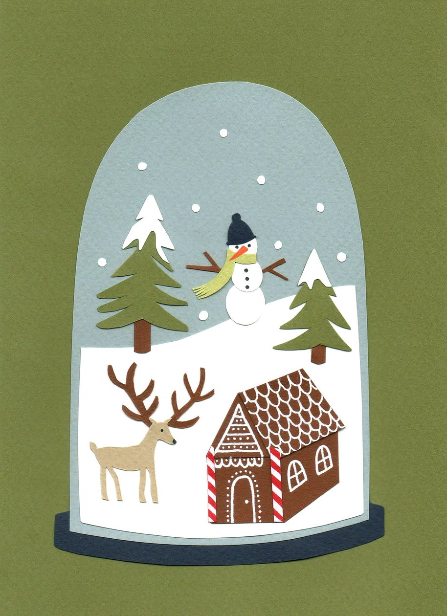 Snowglobe, 2014 (papier cięty) autorstwa Isobel Barber