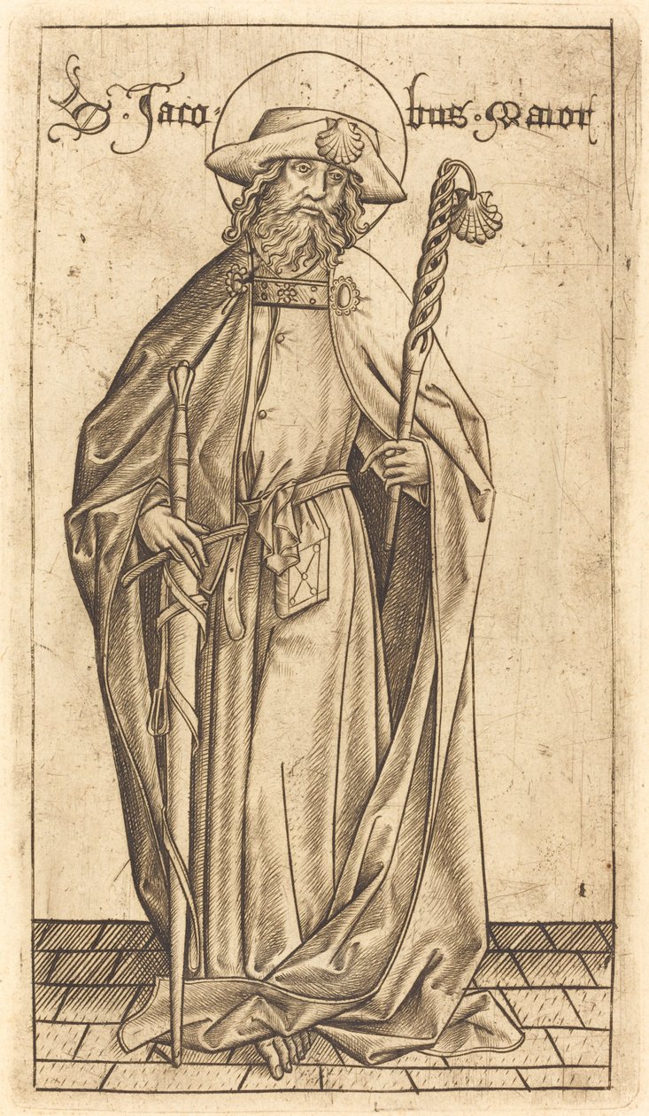 Św. Jakub Wielki, c. 14701480. autorstwa Israhel van Meckenem